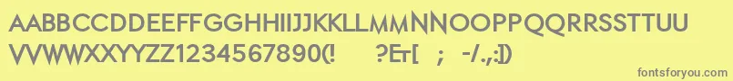 フォントEthblackethon – 黄色の背景に灰色の文字