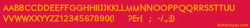 Ethblackethon Font – Orange Fonts on Red Background