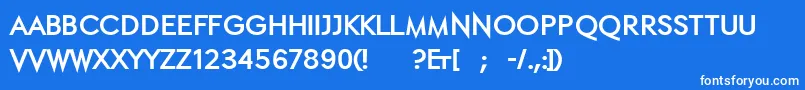 Шрифт Ethblackethon – белые шрифты на синем фоне