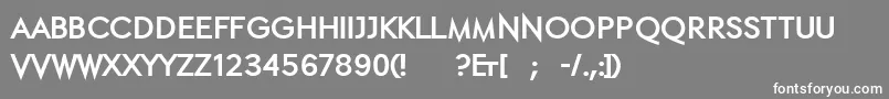 フォントEthblackethon – 灰色の背景に白い文字