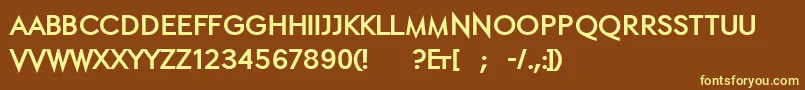 Шрифт Ethblackethon – жёлтые шрифты на коричневом фоне