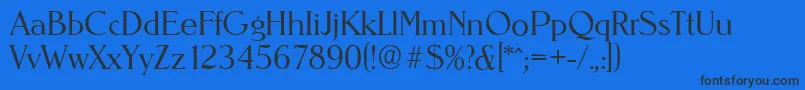 NevadaserialLightRegular Font – Black Fonts on Blue Background