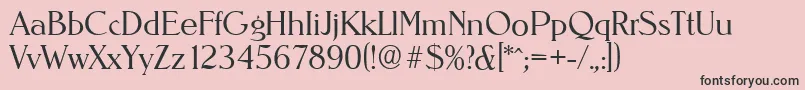 NevadaserialLightRegular Font – Black Fonts on Pink Background