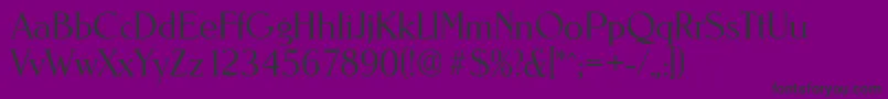NevadaserialLightRegular Font – Black Fonts on Purple Background