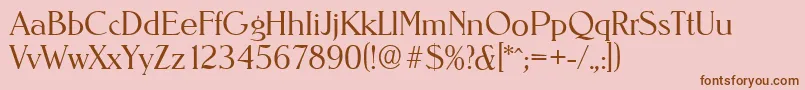 NevadaserialLightRegular Font – Brown Fonts on Pink Background
