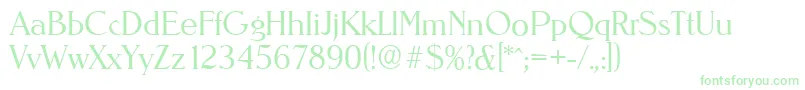 NevadaserialLightRegular Font – Green Fonts on White Background