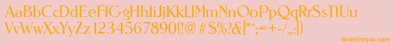 NevadaserialLightRegular Font – Orange Fonts on Pink Background