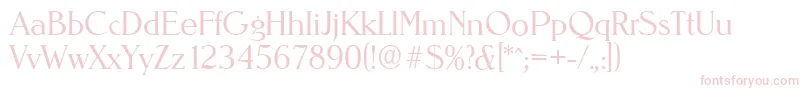 NevadaserialLightRegular Font – Pink Fonts on White Background