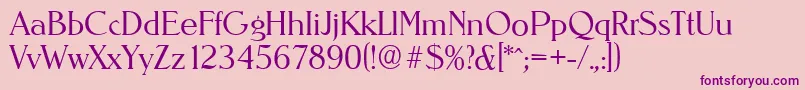 NevadaserialLightRegular Font – Purple Fonts on Pink Background