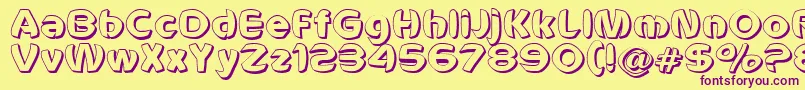 VoldemortUnleashed Font – Purple Fonts on Yellow Background