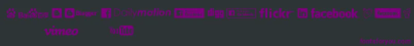 Fonte SocialLogos – fontes roxas em um fundo preto