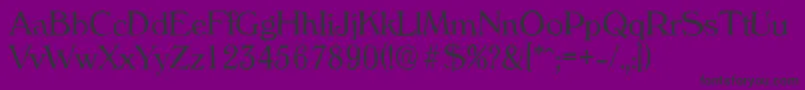 フォントVeronaantiqueLightRegular – 紫の背景に黒い文字