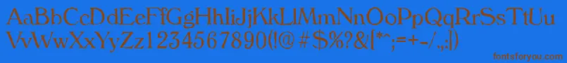 VeronaantiqueLightRegular Font – Brown Fonts on Blue Background