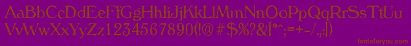 VeronaantiqueLightRegular Font – Brown Fonts on Purple Background