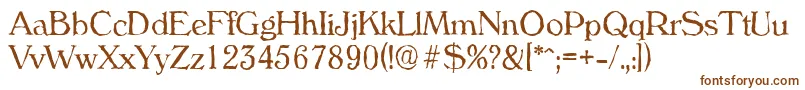 VeronaantiqueLightRegular Font – Brown Fonts on White Background