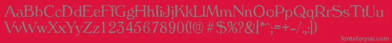 Шрифт VeronaantiqueLightRegular – серые шрифты на красном фоне