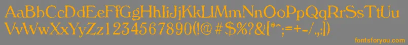 VeronaantiqueLightRegular Font – Orange Fonts on Gray Background