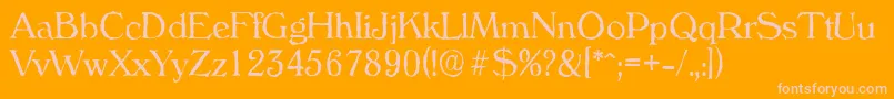 VeronaantiqueLightRegular Font – Pink Fonts on Orange Background