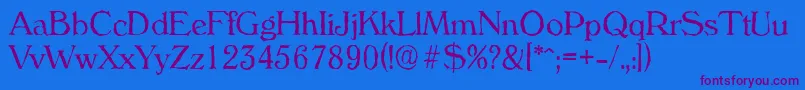 VeronaantiqueLightRegular Font – Purple Fonts on Blue Background