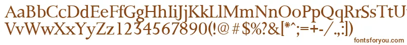 Шрифт PalermoserialLightRegular – коричневые шрифты на белом фоне