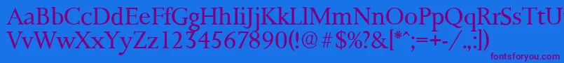 PalermoserialLightRegular Font – Purple Fonts on Blue Background