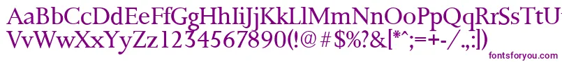 PalermoserialLightRegular Font – Purple Fonts on White Background