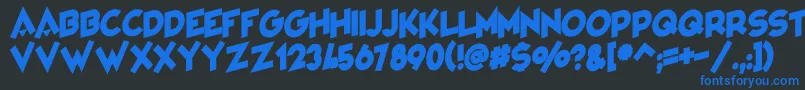VarietРІCabaret Font – Blue Fonts on Black Background