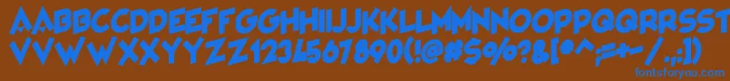 VarietРІCabaret Font – Blue Fonts on Brown Background