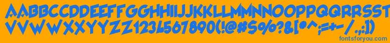 VarietРІCabaret Font – Blue Fonts on Orange Background