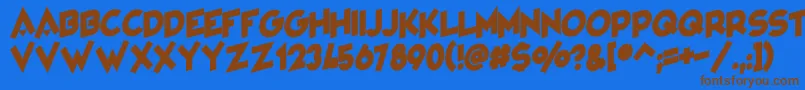 VarietРІCabaret Font – Brown Fonts on Blue Background