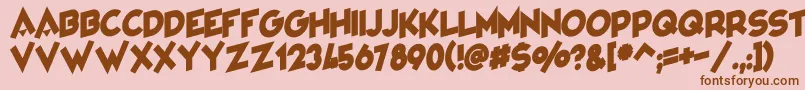 VarietРІCabaret Font – Brown Fonts on Pink Background