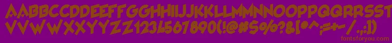 VarietРІCabaret Font – Brown Fonts on Purple Background