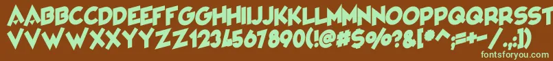 VarietРІCabaret Font – Green Fonts on Brown Background