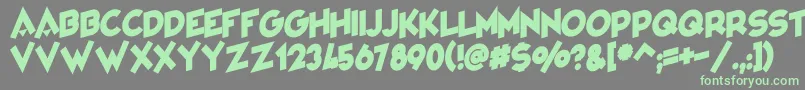 VarietРІCabaret Font – Green Fonts on Gray Background