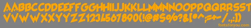 Weitere Informationen zur VarietРІCabaret-Schriftart VarietРІCabaret-Schriftart – Orangefarbene Schriften auf grauem Hintergrund
