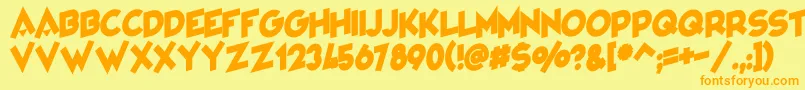 VarietРІCabaret Font – Orange Fonts on Yellow Background