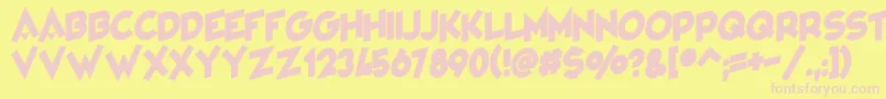 VarietРІCabaret Font – Pink Fonts on Yellow Background