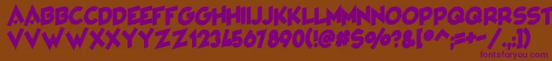 VarietРІCabaret Font – Purple Fonts on Brown Background