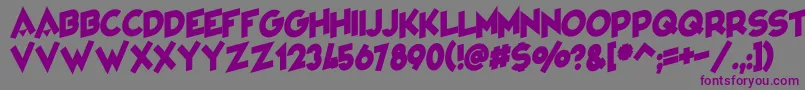 VarietРІCabaret Font – Purple Fonts on Gray Background