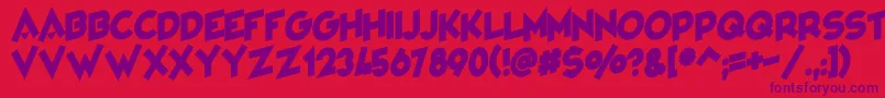 VarietРІCabaret Font – Purple Fonts on Red Background