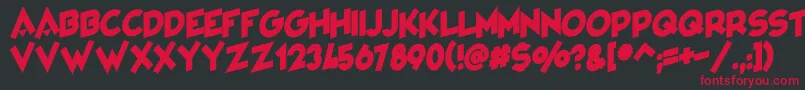 VarietРІCabaret Font – Red Fonts on Black Background