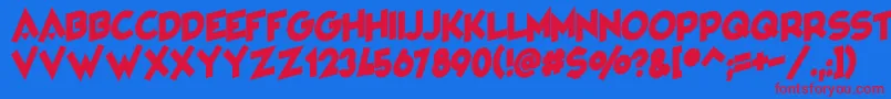 VarietРІCabaret Font – Red Fonts on Blue Background