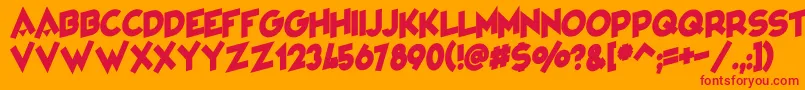 fuente VarietРІCabaret – Fuentes Rojas Sobre Fondo Naranja