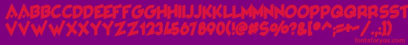 VarietРІCabaret Font – Red Fonts on Purple Background