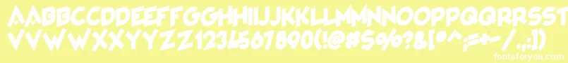 VarietРІCabaret Font – White Fonts on Yellow Background