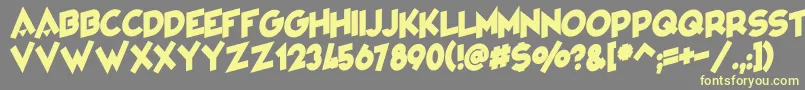 VarietРІCabaret Font – Yellow Fonts on Gray Background