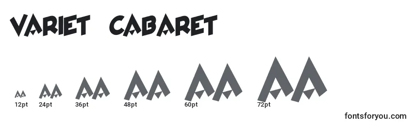 VarietРІCabaret Font Sizes