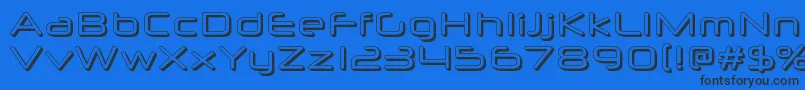 Neuropolx3D-Schriftart – Schwarze Schriften auf blauem Hintergrund