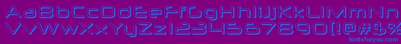 Neuropolx3D Font – Blue Fonts on Purple Background