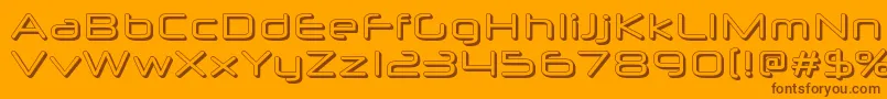 フォントNeuropolx3D – オレンジの背景に茶色のフォント